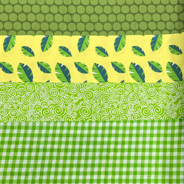 Pound A Metre 1 Metre Fat Quarter Bundle- 4 Pieces Per Bundle- (Green)