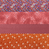 Pound A Metre 1 Metre Fat Quarter Bundle- 4 Pieces Per Bundle- (Maroon)