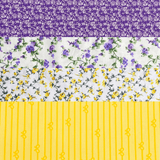 Pound A Metre 1 Metre Fat Quarter Bundle- 4 Pieces Per Bundle- (Purple & Yellow)