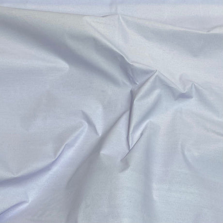 Pound A Metre 10 Metres 10 Metre Luxurious 100% Cotton - 55" Wide  (Lilac Touch White)
