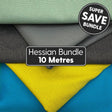 Pound A Metre 10 Metres (2 x 5 Metres) 10 Metre Polyester Hessian Fabric Bundle