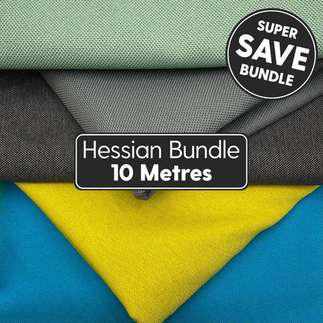 Pound A Metre 10 Metres (2 x 5 Metres) 10 Metre Polyester Hessian Fabric Bundle