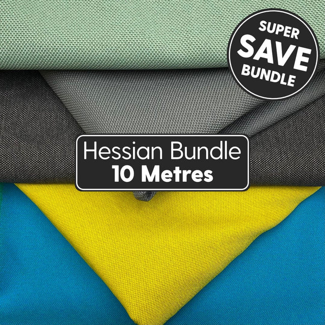 Pound A Metre 10 Metres (2 x 5 Metres) 10 Metre Polyester Hessian Fabric Bundle