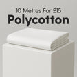 Pound A Metre 10 Metres 10 Metres Dressmaking Poly-Cotton - 55" wide (White)