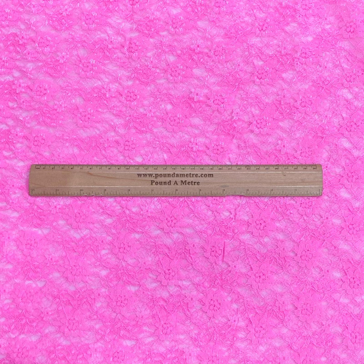 Pound A Metre 10 Metres, Floral Rachelle Lace - 45" Wide (Baby Pink)