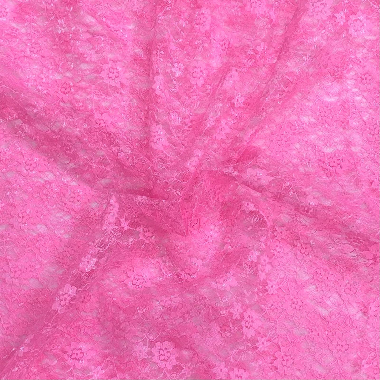 Pound A Metre 10 Metres, Floral Rachelle Lace - 45" Wide (Baby Pink)