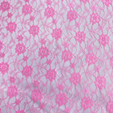 Pound A Metre 10 Metres, Floral Rachelle Lace - 45" Wide (Baby Pink)