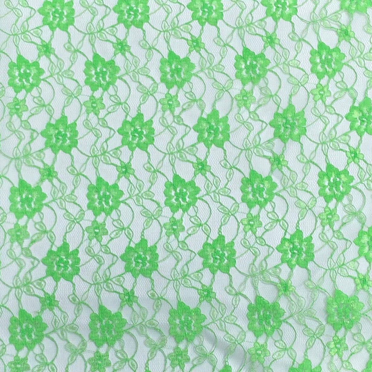 Pound A Metre 10 Metres, Floral Rachelle Lace - 45" Wide (Green)