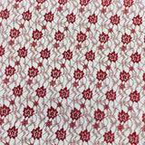Pound A Metre 10 Metres, Floral Rachelle Lace - 45" Wide (Maroon)