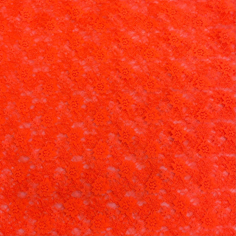 Pound A Metre 10 Metres, Floral Rachelle Lace - 45" Wide (Orange)