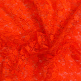 Pound A Metre 10 Metres, Floral Rachelle Lace - 45" Wide (Orange)