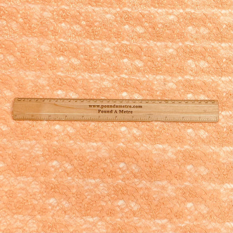 Pound A Metre 10 Metres, Floral Rachelle Lace - 45" Wide (Peach)