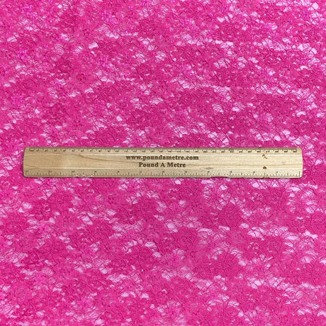 Pound A Metre 10 Metres, Floral Rachelle Lace - 45" Wide (Pink)