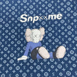 Pound A Metre 10 Metres Printed Silky Satin- 55" Wide (Blues)
