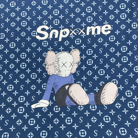 Pound A Metre 10 Metres Printed Silky Satin- 55" Wide (Blues)