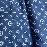 Pound A Metre 10 Metres Printed Silky Satin- 55" Wide (Blues)