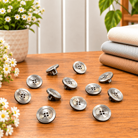 Pound A Metre 12 Pack Premium Sewing Buttons – Perfect for Dressmaking & Crafts (Liquorish)