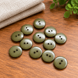 Pound A Metre 12 Pack Premium Sewing Buttons – Perfect for Dressmaking & Crafts (Olive)