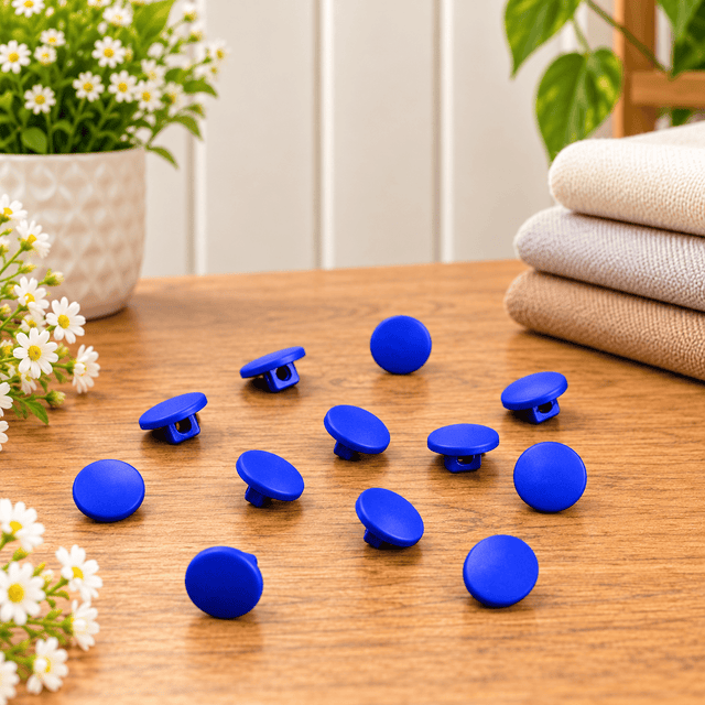 Pound A Metre 12 Pack Premium Sewing Buttons – Perfect for Dressmaking & Crafts (Royal Blue)