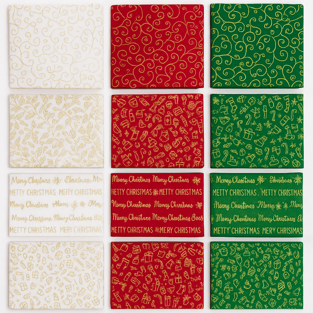 Pound A Metre 12 Piece 100% Cotton Fat Quarter Bundle- Christmas