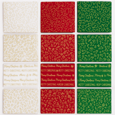 Pound A Metre 12 Piece 100% Cotton Fat Quarter Bundle- Christmas