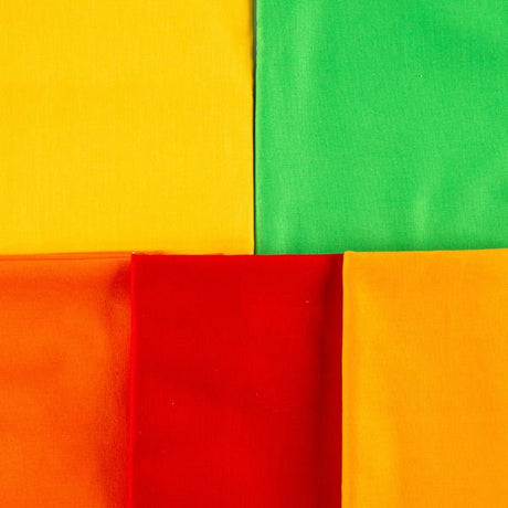 Pound A Metre 5 Half Metres 2.5 Metres 100% Cotton Fabric Bundle- (Bright Palette)