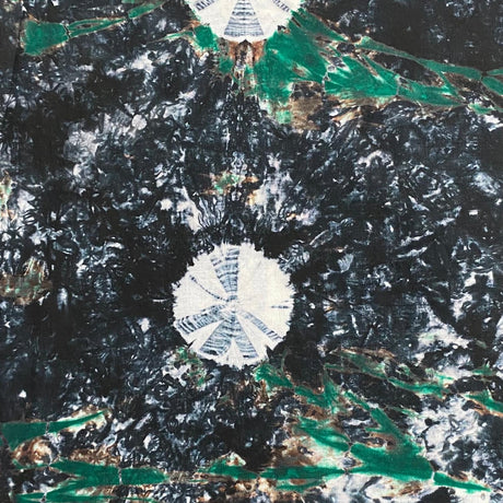 Pound A Metre 2.9 Metre Premium Tie Dye Cotton –  36” Wide - (Black & Green)