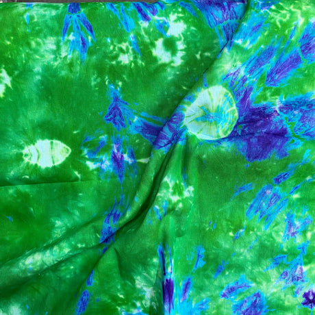 Pound A Metre 2.9 Metre Premium Tie Dye Cotton –  36” Wide - (Blue & Green) (EOL)