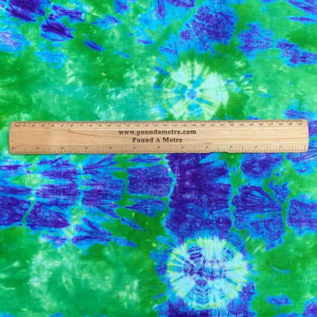 Pound A Metre 2.9 Metre Premium Tie Dye Cotton –  36” Wide - (Blue & Green) (EOL)