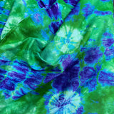 Pound A Metre 2.9 Metre Premium Tie Dye Cotton –  36” Wide - (Blue & Green)