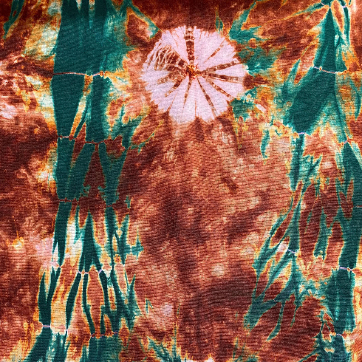 Pound A Metre 2.9 Metre Premium Tie Dye Cotton –  36” Wide - (Brown & Green) (EOL)