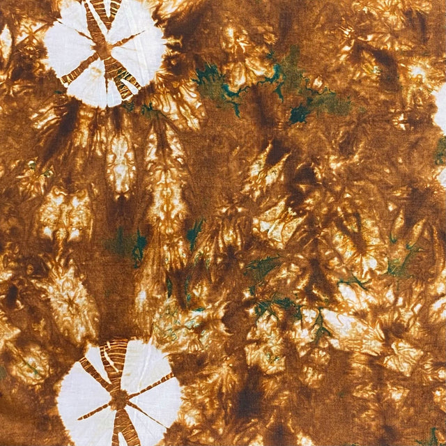 Pound A Metre 2.9 Metre Premium Tie Dye Cotton –  36” Wide - (Brown)