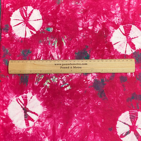 Pound A Metre 2.9 Metre Premium Tie Dye Cotton –  36” Wide - (Cerise)