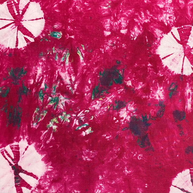 Pound A Metre 2.9 Metre Premium Tie Dye Cotton –  36” Wide - (Cerise)