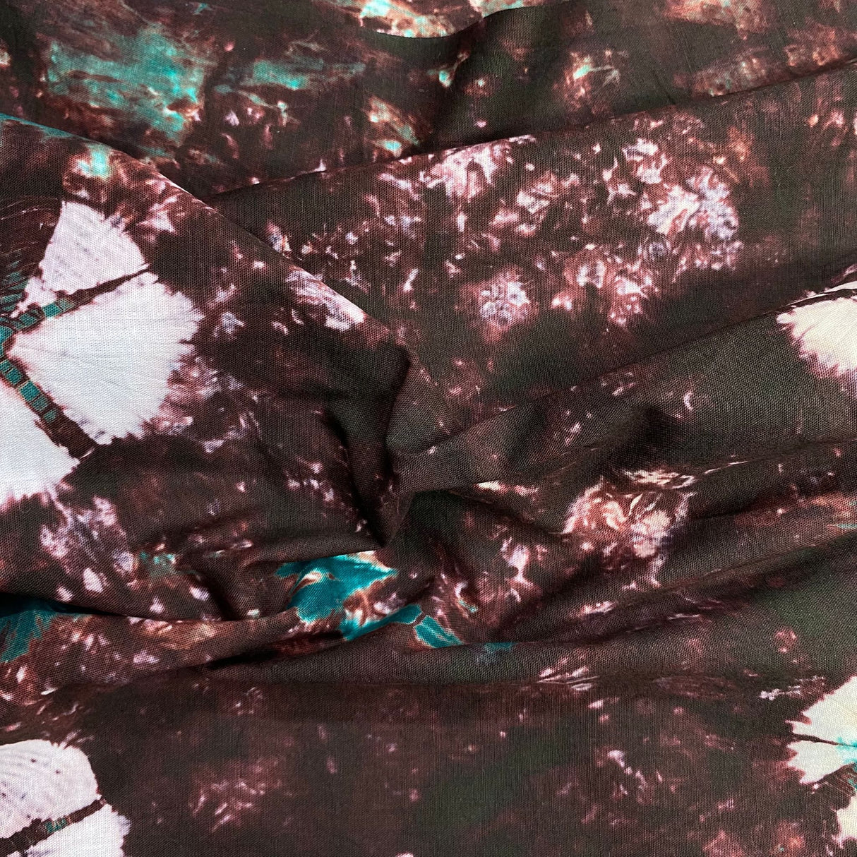 Pound A Metre 2.9 Metre Premium Tie Dye Cotton –  36” Wide - (Dark Brown)