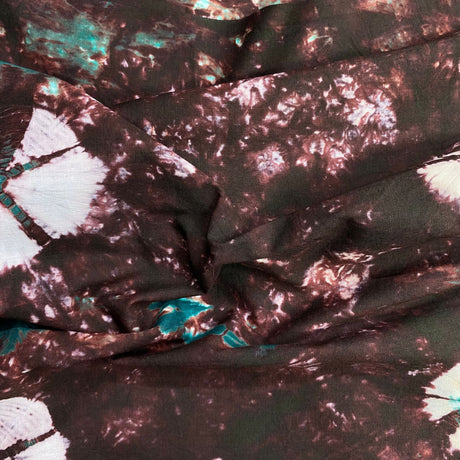 Pound A Metre 2.9 Metre Premium Tie Dye Cotton –  36” Wide - (Dark Brown)