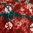 Pound A Metre 2.9 Metre Premium Tie Dye Cotton –  36” Wide - (Dark Red & Green)