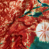 Pound A Metre 2.9 Metre Premium Tie Dye Cotton –  36” Wide - (Red & Green)