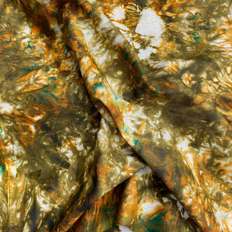 Pound A Metre 2.9 Metre Premium Tie Dye Cotton –  36” Wide - (Yellow & Purple)