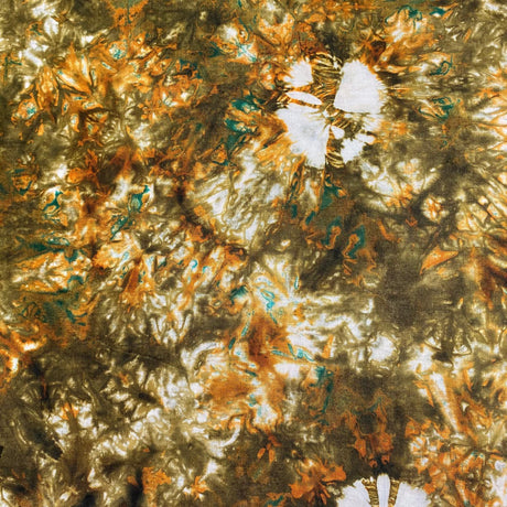 Pound A Metre 2.9 Metre Premium Tie Dye Cotton –  36” Wide - (Yellow & Purple)