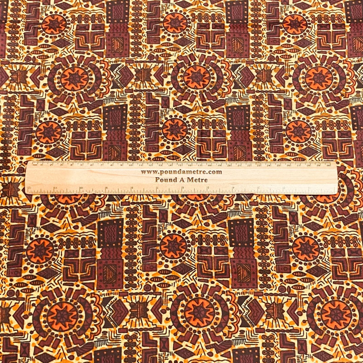Pound A Metre 2.9 Metres Luxury Printed Cotton – 36" Wide- (Brown Egypt)