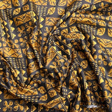 Pound A Metre 2.9 Metres Luxury Printed Cotton – 36" Wide- (Brown & Yellow)