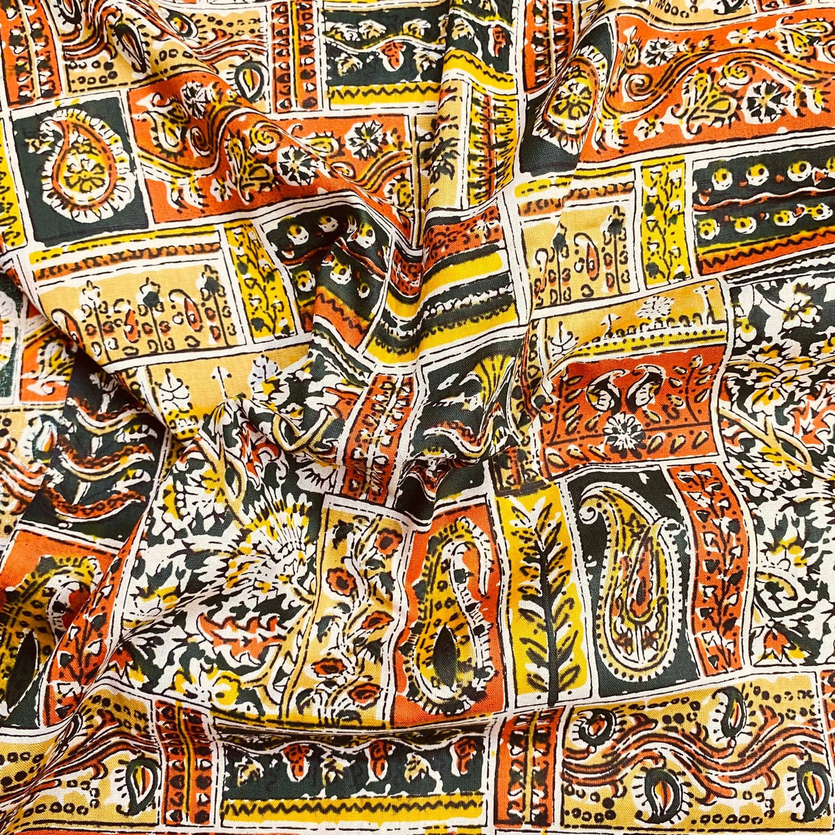 Pound A Metre 2.9 Metres Luxury Printed Cotton – 36" Wide- (Orange Architect)