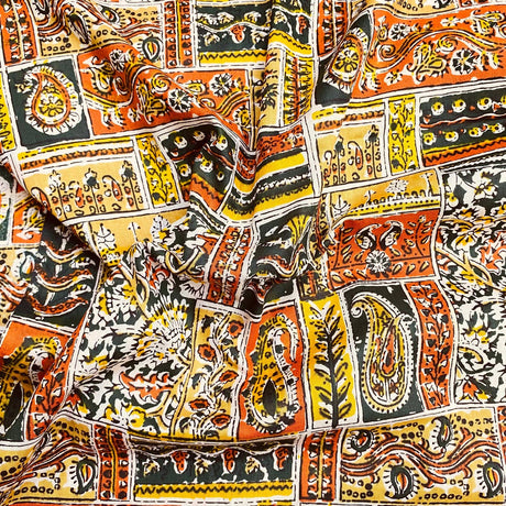 Pound A Metre 2.9 Metres Luxury Printed Cotton – 36" Wide- (Orange Architect)