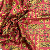 Pound A Metre 2.9 Metres Luxury Printed Cotton – 36" Wide- (Red & Yellow)
