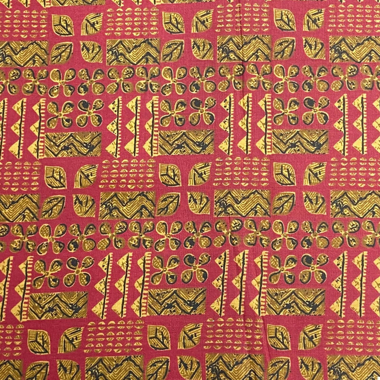 Pound A Metre 2.9 Metres Luxury Printed Cotton – 36" Wide- (Red & Yellow)