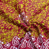 Pound A Metre 2.9 Metres Luxury Printed Cotton – 36" Wide- (Wine)