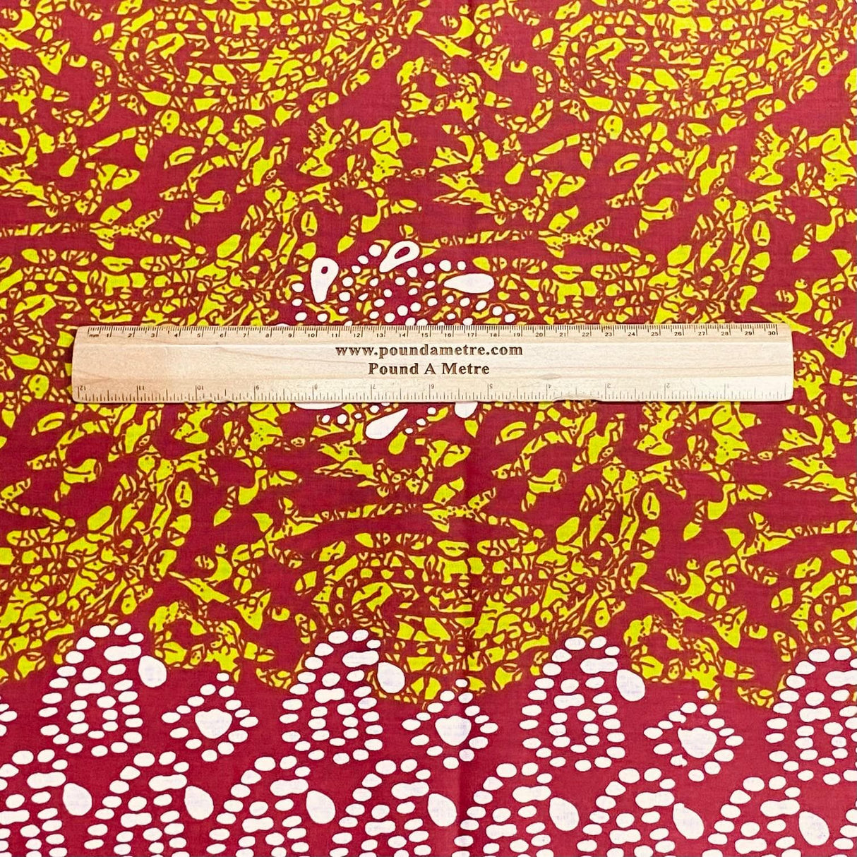 Pound A Metre 2.9 Metres Luxury Printed Cotton – 36" Wide- (Wine)