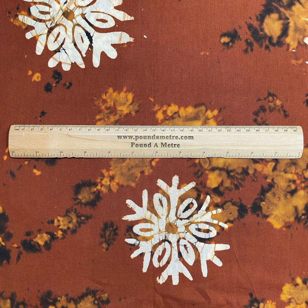 Pound A Metre 2.9 Metres 2.9 Metres Premium Quality 100% Cotton Batik - 36" Wide -  (Brown) (EOL)