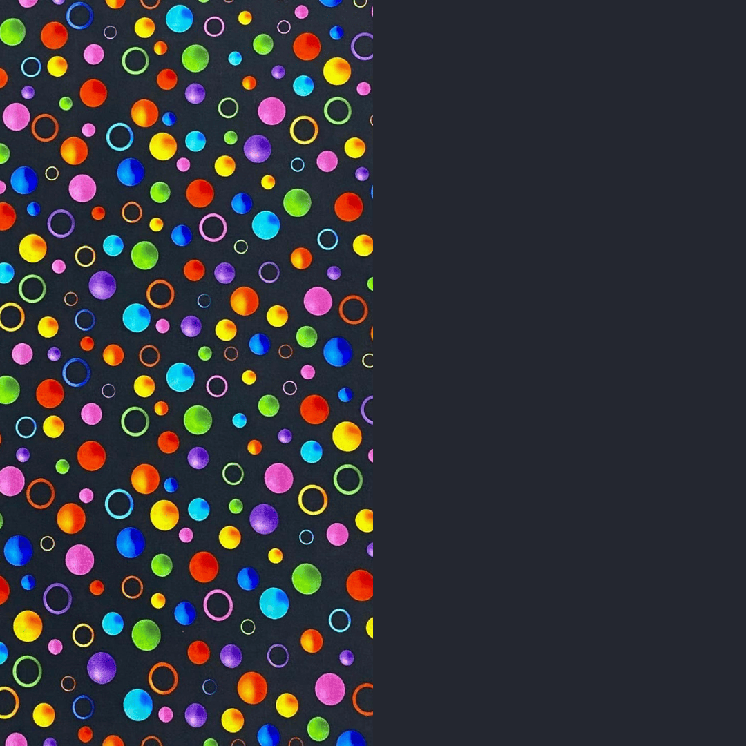 Pound A Metre 2 Metre Digitally Printed 100% Cotton Bundle- (Black Dots)